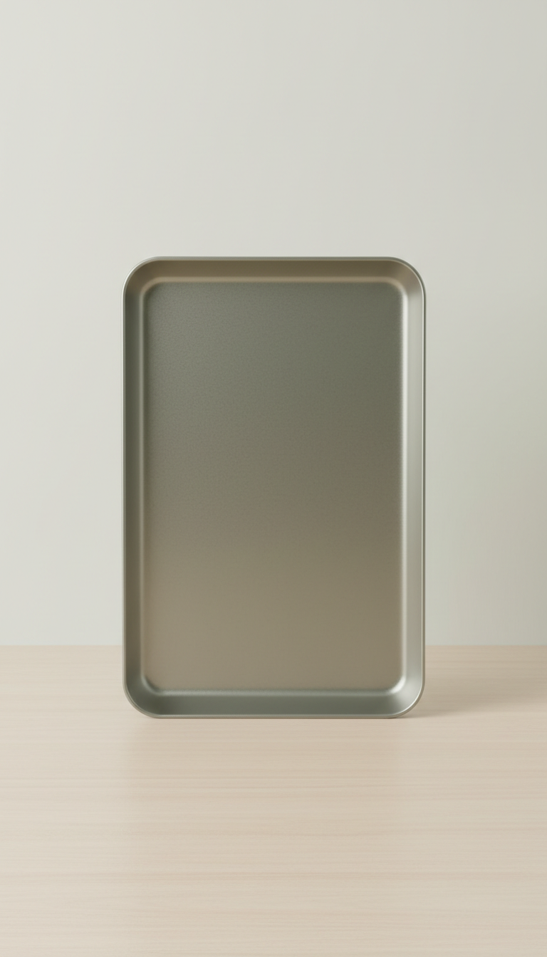 Matte Metal Tray with Raised Edge