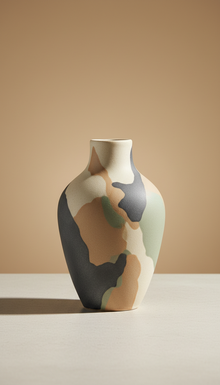 Ceramic Table Vase with Matte Glaze